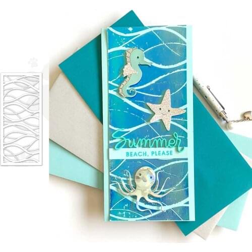 Hot Sale Water Ripple Stencil Scrapbook Diary Decoration Stencil Embossing Template DIY Greeting Card Handmade 2021 New