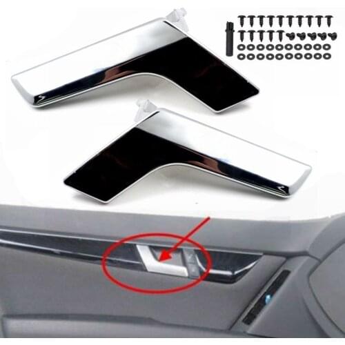 Chrome Car Inner Interior Door Handle Repair Kit For Mercedes W204 X204 Inner Trim Cover