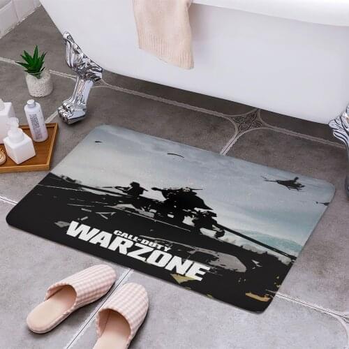 COD Warzone black 02 3D Print Doormats Rectangle Non-Slip DoorMat Bedroom Kitchen Entrance Print Door rugs Dropshipping