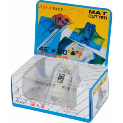 DaFa 45 Degree and 90 Degree Mat Cutter (2 Cutters + 3 Spare Blades) Utinity Knife Frame Knives Cutting Paper Knife