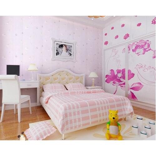 Beibehang papel de parede Non-woven wallpaper green childrens room stereo bedroom boy girl bedroom living room background wall