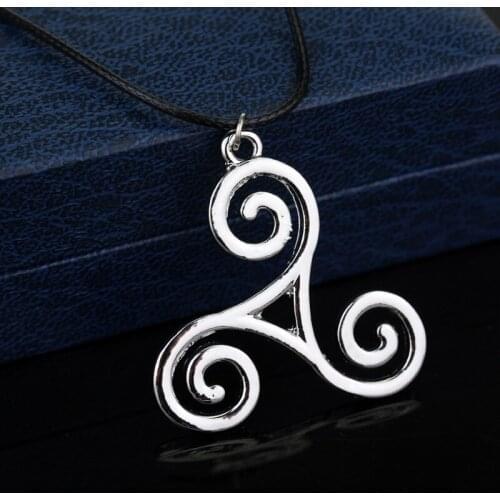 Geometric Teen-Wolf Time Zinc Alloy Necklace Pendants Jewelry Rope Chian Accessories For Women Men Gift