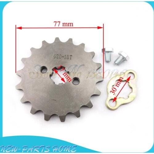 420 18 Tooth 17mm ID Front Engine Sprocket with Retainer Plate Locker For SSR GPX SDG Pit Dirt Bikes Moped Scooter ATV Quads