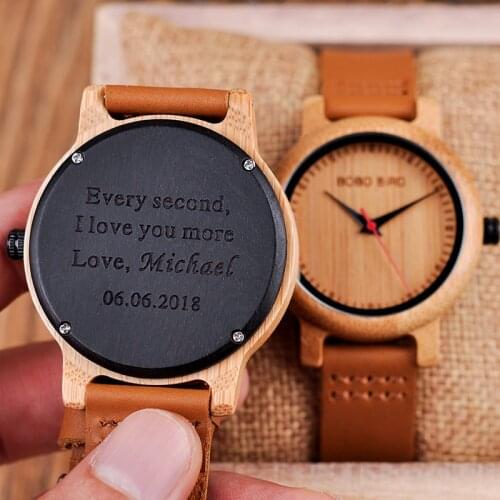 Personalized Best Gifts Engraved Wooden Watches to Dad,,Mom, friends, Birthday,Anniversary Day,Groomsman Gift
