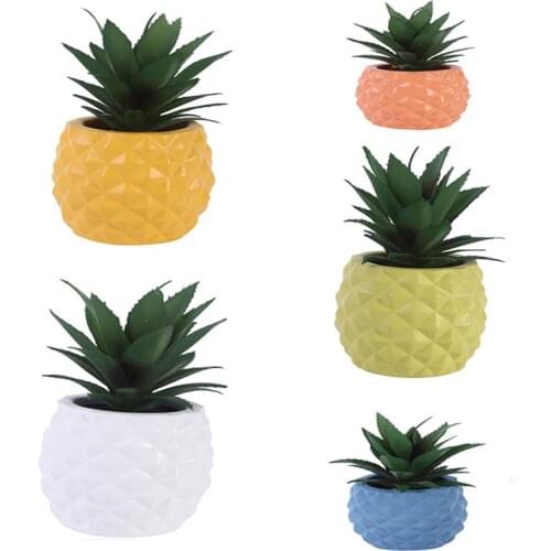 Resin Ornaments Pineapple Figurines Green Plants Pineapple Model Fruit Crafts Living Room Desktop Creative for Home Decoration