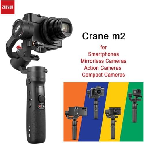 ZHIYUN Crane M2 Handheld Gimbal Stabilizer 3-axis Portable All in One Gimbal for Smartphones Mirrorless Action Compact Cameras
