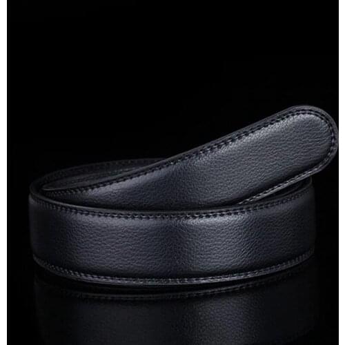 Brand No Buckle 3.5cm Wide Genuine Leather Automatic Belt Body Strap Without Buckle Belts Men Good Quality Male Belts