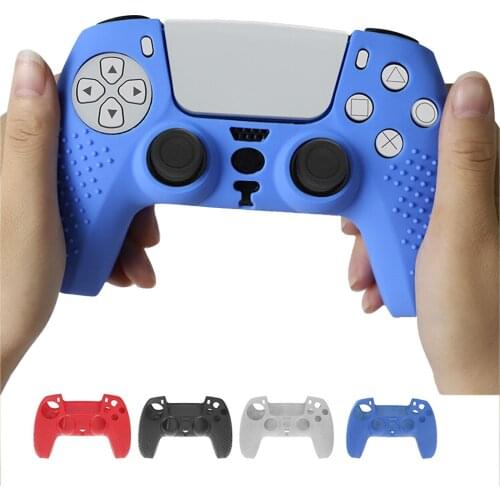 Silicone Case for ps5 Ultra-thin protective cover for ps5 housing original for dualsense console cover joystick Skin PS5 Bule