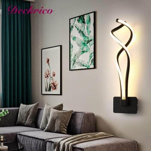 Modern Simple Art Wall Lamp White Led Light Fixtures For Bathroom Indoor Bedroom Aisle Light Decoration Design Room Decoration