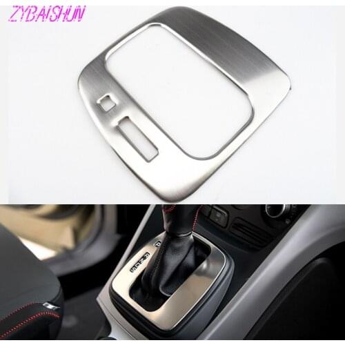High Quality Stainless Steel for Ford Kuga Escape 2013 2014 2015 Gear Panel Interior Decoration Sticker for Kuga accessori