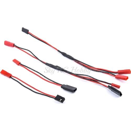 Servo Wire Y Splitter Harness Parallel Adapter JST Male / Female to JR Male / Female for RC Car Drone