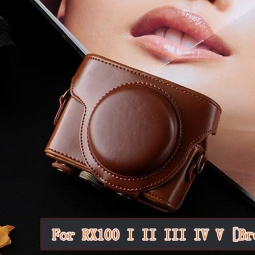 PU Leather Camera Bag Case Cover For Sony RX100 I II III IV V RX100 Mark I II III IV V RX100 M M2 M3 M4 M5 With Shoulder Strap
