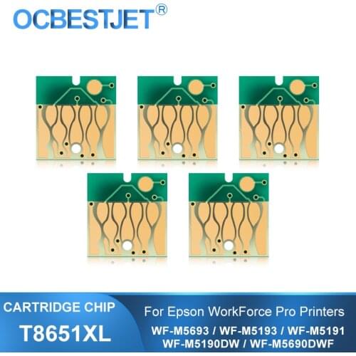 T8651XL T8651 C13T865140 Ink Cartridge Chip For Epson WorkForce Pro WF-M5693 WF-M5193 WF-M5191 WF-M5190 WF-M5690 Printer Chips