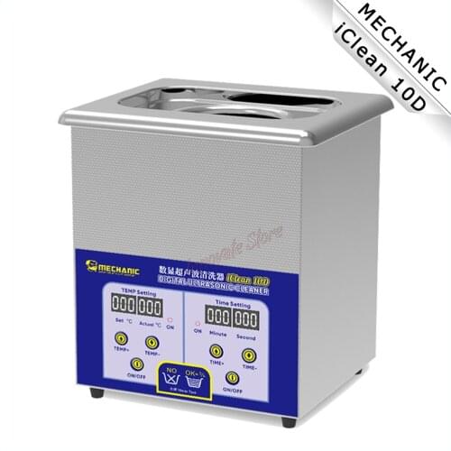 Digital Ultrasonic Cleaner MECHANIC iClean 10D Digital Display Household Glasses Jewelry Repair Tool Decontamination Cleaning