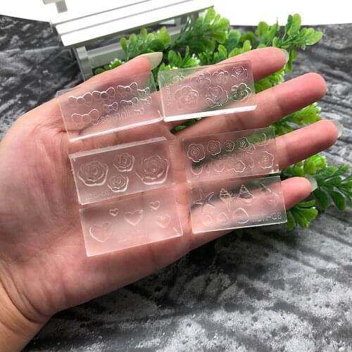 6 Style Acrylic Resin Mold Nail Art Template Fashion Women Beauty Tools Different Shapes For DIY Jewelry Making
