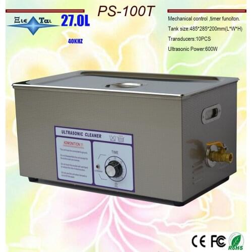 Globe AC 110/220v PS-100T 600W 40000 Hz hardware fittings Auto parts ultrasonic cleaner 27L with free basket