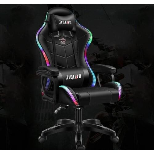 2021 RGB Gaming Chair Computer Massage Audio Function Blue tooth Control Music Playback Gaming Chairs