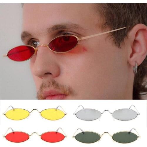 Retro Round Sunglasses for Women Men Small Oval Alloy Frame Summer Style Unisex Sun Glasses Female Male