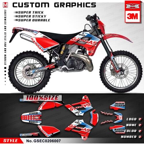 KUNGFU GRAPHICS Self Adhesive Stickers Kit for GAS GAS EC 125 200 250 300 2002 2003 2004 2005 2006, Style No. GSEC0206007