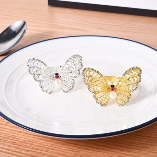 New fashion exquisite mouth cloth ring table napkin buckle home daily necessities swing table decoration