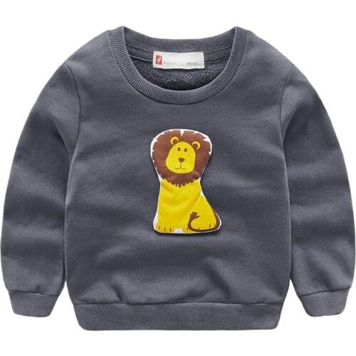 2020 new Kids hoodies sweatshirts cotton Cartoon 3D Lion crocodile Animal boy girl Sweater toddler coat tops Children clothing