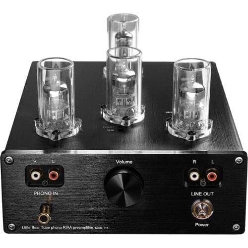 Latest Arrival T11 Pure Tube Valve MM Cart Phono Turntable RIAA Preamp Preamplifier
