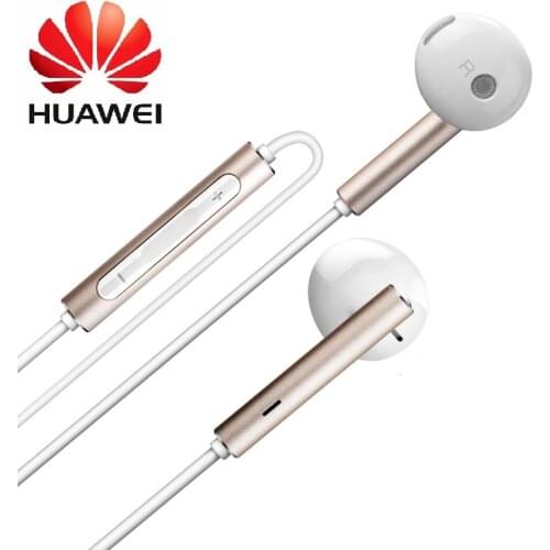Original HUAWEI Honor Oortelefoon Metalen Oortelefoon + Microfoon Volumeregeling 3.5mm AM116 Voor P8 P8Lite P9 Lite P10