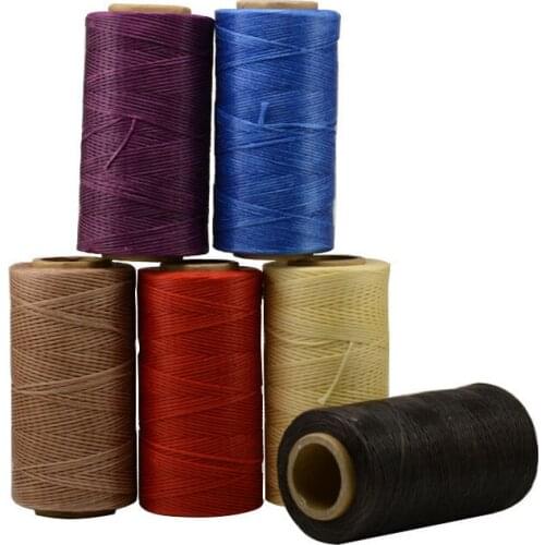 22 Colors Wire 1mm 260Meter Long Hand Weave Stitched Leather Wax DIY Flat Line Of Sewing Thread Jade Line Wholesale Jewelry Make