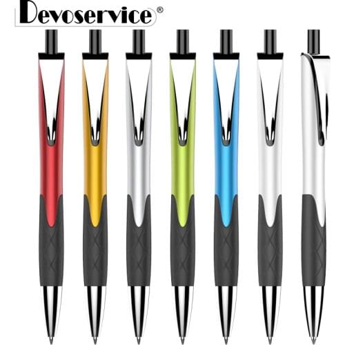 2Pcs/Pack Creative Ballpoint Pen Cute Sign Ball Pen Metal Clip Fine Point 1.0mm Blue/Black Office School Supplies