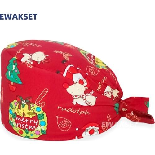 Protect teeth printing Cotton scrub caps pet shop hat lab work scrub hat Dental care cap Dentist nursing hat accesorios medicos