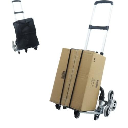 80KG Climbing Stairs Cart Heavy Duty Folding Trolley Wheel Barrow Garden Carts Climbing Hand Truck for Upstairs Cargo