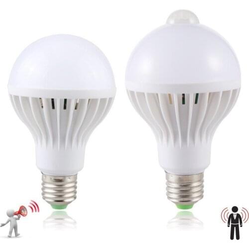 LED Bulb 3W 5W 7W 9W Activity Sensor Light AC 220V 230V Smart LED PIR Infrared Human Body Sound Light Sensor Light