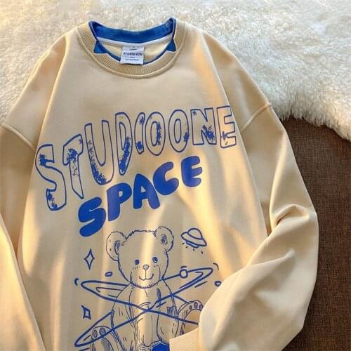 Hip Hop Streetwear Plus Size Hoodies Funny Bears Print Sweatshirts 2021 New Fashion Long Sleeve Tops Clothes for Teens Harajuku