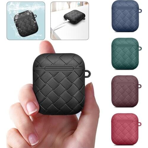 Woven Soft TPU Case For Apple AirPods pro 1 Case For AirPods 2 1 Portable Keychain Earphone Case for Aipods Pro Protective Cover