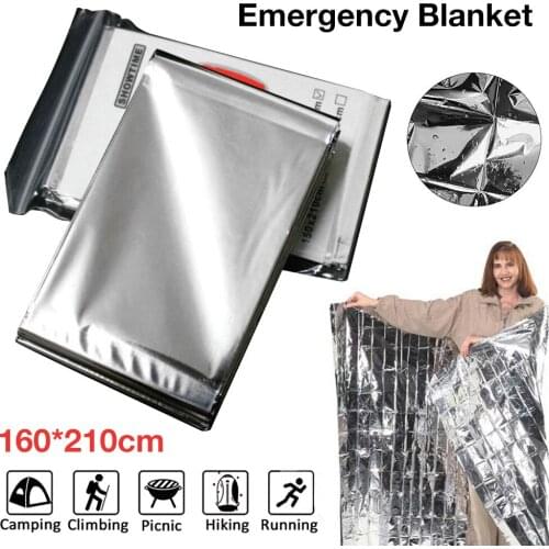Outdoor Emergency Blanket Tear Resistant Windproof Sun Protection Thermal Insulation Blanket For Camping Survival First Aid