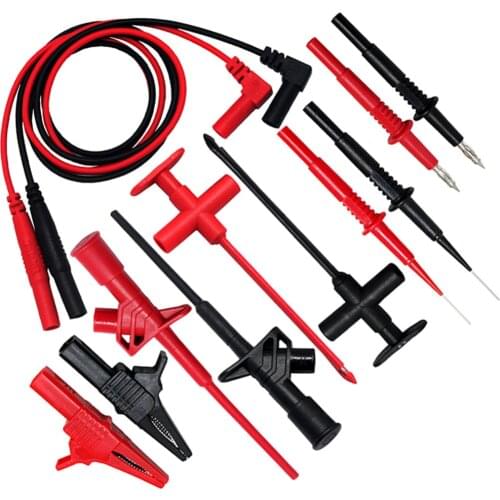 Aidetek Automotive Test Lead Kit Insulation Piercing test clip Large Crocodile Clips Flexible spring for Multimeter TLP20163