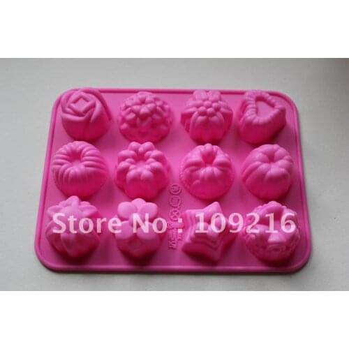 Green Good Quality 100% Food Grade Silicone Cake Mold/Chocolate Mold/Muffin Cupcake Pan Flowers and Plants Silicone Mold