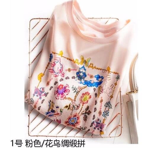 2021 new summer satin short-sleeved t-shirt female printing Korean loose and versatile temperament casual top