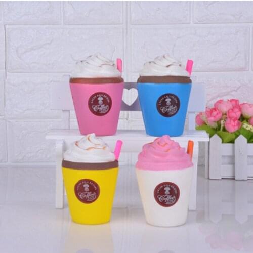 10cm Squeeze Toys Cute Ice-cream Cup Slow Rising Stress Reliever Squishy Cream Scented Decompression Relief Toy Wholesale