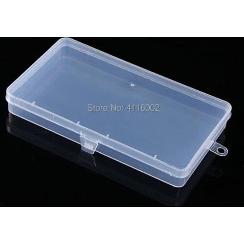 100pcs 16.7*9.5*1.9cm Large Rectangular PP Transparent Plastic Box Hardware Storage Box Toolbox Jewelry Case