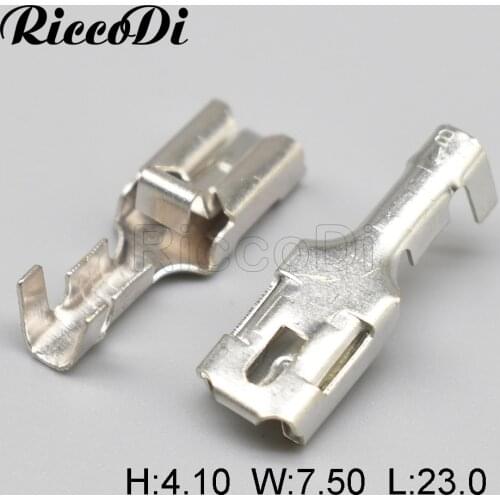 100Pcs Lot 6.3mm Brass Tinned Automotive Terminal Automotive Connector Female Terminal DJ624-D6.3B