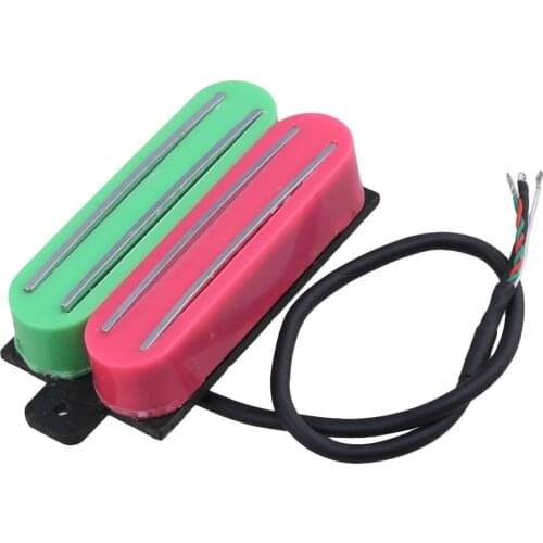 18K Electric Guitar Humbucker Neck Twin Pickup Dual Rail Red & Green