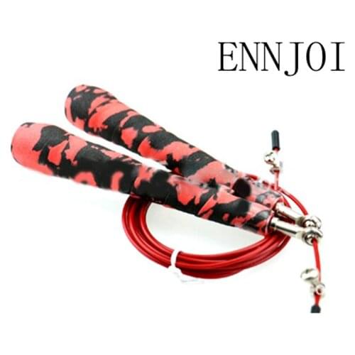 3M Single Jump Camouflage Handle Bearing Skipping Ropes Fast Speed Adjustable Fitness Aerobic Jumping Exercise Equipment