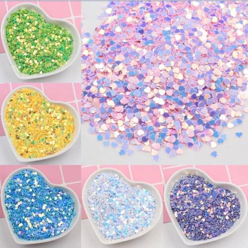 50g/lot 3mm Heart Shaped Glitter Sequins for Nails Arts, Sewing Garment Accessories, Diy Crafts,Festival Decoration confetti
