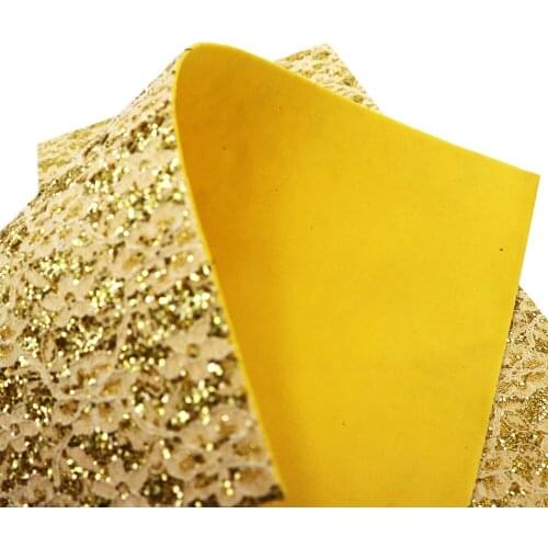 David accessories glitter flower lace vinyl Faux Synthetic Leather Fabric DIY Decorative Garment knotbow Bags,1Yc3551