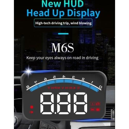 T3ED M6s Auto HUD Car Head Up Display Overspeed Warning Windshield Projector Alarm System OBD scanner