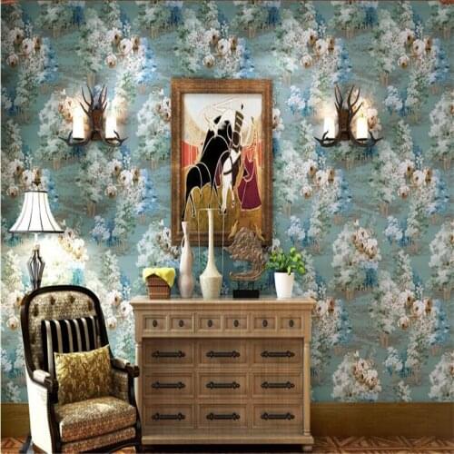 Beibehang papier peint mural 3d American retro garden nonwoven wallpaper bedroom background 3d wallpaper vinyl hudas beauty