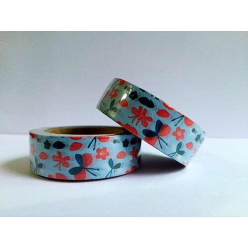 Free shipping Beautiful 15mm*10m high quality washi paper tape/buttefly flower masking japan washi tape