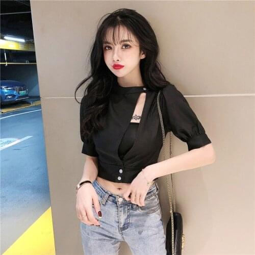 Женские короткие рубашки HKFZ China At AliExpress