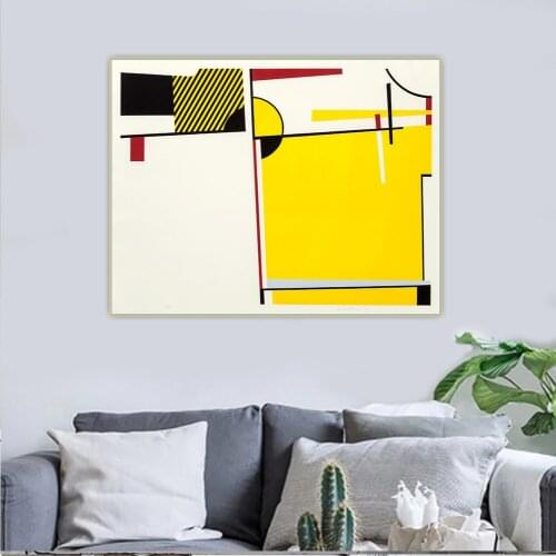 Citon Roy Lichtenstein《Bull VI,1973》Pop art Canvas Oil Painting Artwork Poster Picture Wall Background Decor Home Decoration
